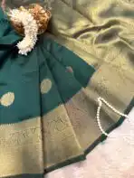 Athira (Semi silk) - Bottlegreen