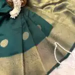 Athira (Semi silk) - Bottlegreen
