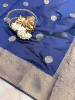 Athira (Semi silk) - Royal blue - Image 3