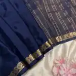Chinmayi (Mysore crepe silk) - Navy blue