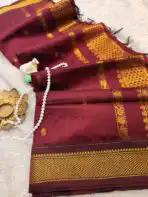 Maheshwari (Silk cotton) - Royal Maroon