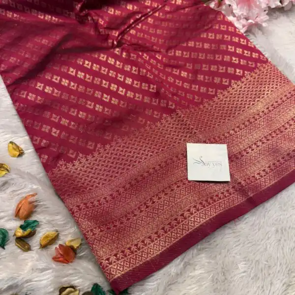 Kanchana (Soft semi silk) - Hot pink