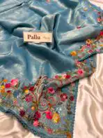 Floré (Fendi silk) - Dusty Teal - Image 4