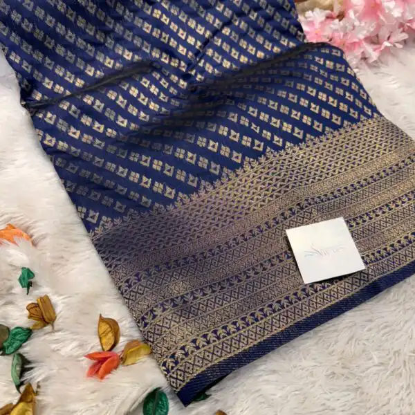 Kanchana (Soft semi silk) - Royal blue