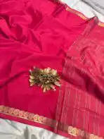 Chinmayi (Mysore crepe silk) - Dusty pink - Image 5