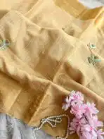 Pastel poem (Tussar cotton) -  Pearl Ivory - Image 2