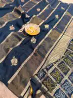 Yamini (Viscose silk) - Peacock blue - Image 4