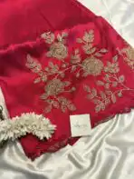 Neelambari (Pure Raw silk) - Raspberry Pink