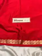 Chinmayi (Mysore crepe silk) - Vermilion Red - Image 6