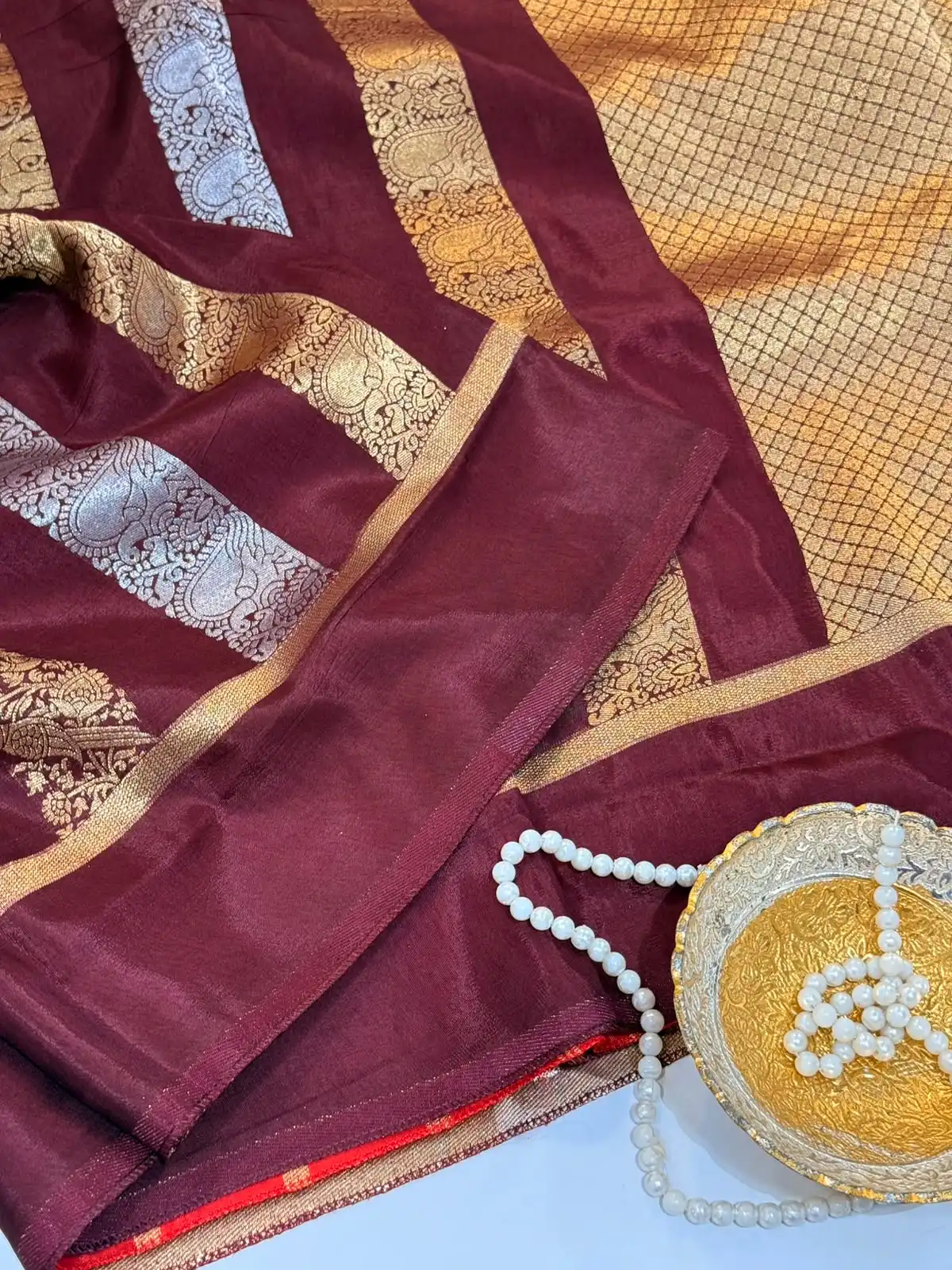 a7f08810-4704-4c07-9c1d-2ed535a894bf Shivanya (Mushru Kattan silk) - Magenta - Image 1