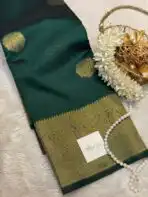 Athira (Semi silk) - Bottlegreen - Image 2