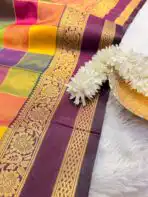 Paalum Pazhamum (Semi silk) - Purple - Image 3