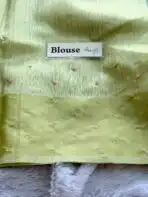 Pastel poem (Tussar cotton) - Lime green - Image 6