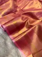Thozhi (Kanchi Semi silk) - Gold & Pink - Image 4