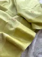Pastel poem (Tussar cotton) - Lime green