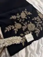 Neelambari (Pure Raw silk) - Black