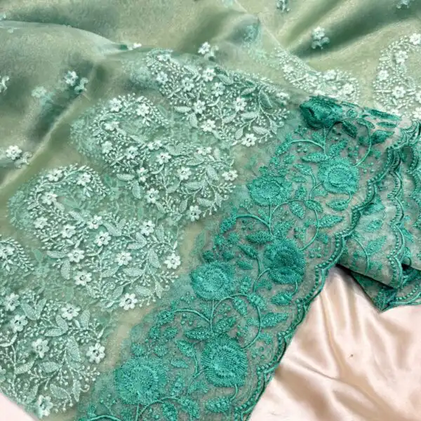 Jenifer (Glass Organza) - Emerald Green