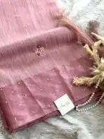 Pastel poem (Tussar cotton) - Mauve - Image 3