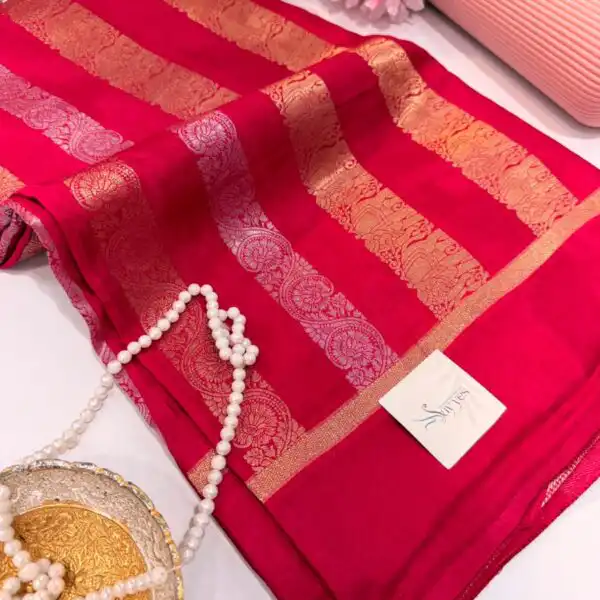 Shivanya (Mushru Kattan silk) -  Hot pink