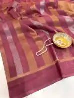 Shivanya (Mushru Kattan silk) - Dusty pink - Image 3