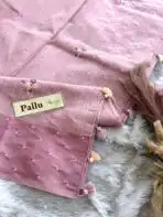 Pastel poem (Tussar cotton) - Mauve - Image 5