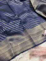 Kanchana (Soft semi silk) - Royal blue - Image 3