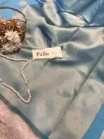 Athira (Semi silk) - Ice blue - Image 4