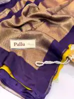 Shivanya (Mushru Kattan silk) -  Royal Purple - Image 5
