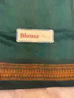 Maheshwari (Silk cotton) - Magenta pink & Green - Image 6