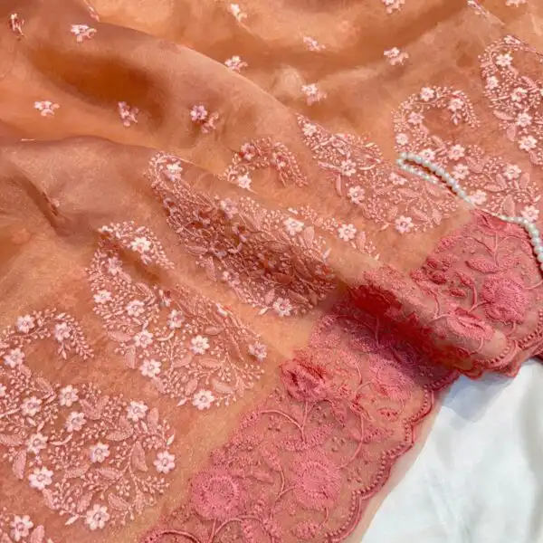 Jenifer (Glass Organza) - Peach