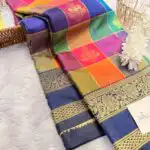 Paalum Pazhamum (Semi silk) - Navy blue