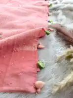 Pastel poem (Tussar cotton) - Baby pink - Image 4