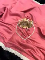 Anvika ( Chanderi cotton) - Coral - Image 3