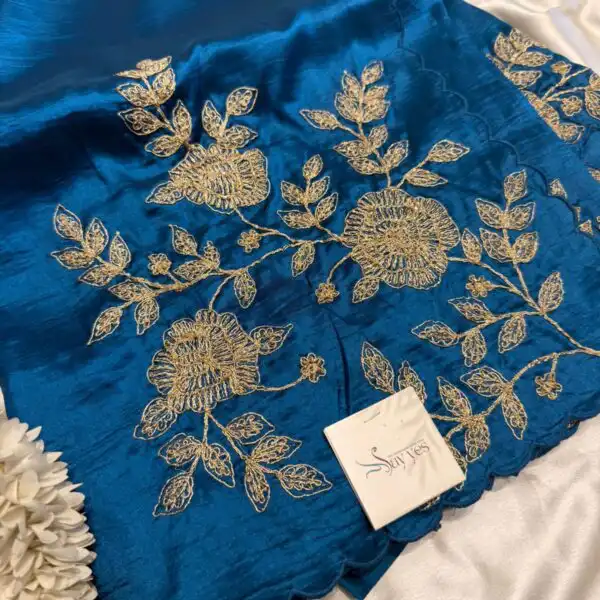 Neelambari (Pure Raw silk) - Sapphire