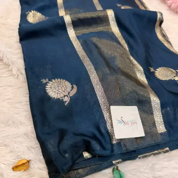Yamini (Viscose silk) - Peacock blue