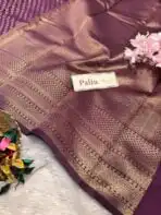 Kanchana (Soft semi silk) - Violet - Image 5