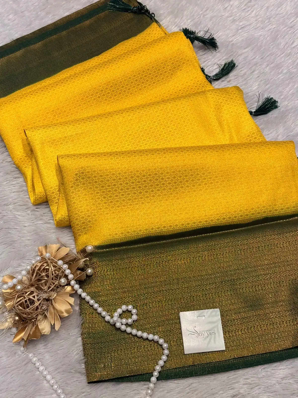 049c568f-40ca-4f75-8188-7b0dcc0901b4 Priyanjali (Banarasi soft silk) Mango yellow - Image 1