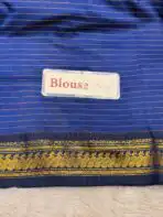 Maheshwari (Silk cotton) - Raspberry & Navy - Image 6