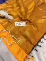 Maheshwari (Silk cotton) - Purple & Mustard - Image 6