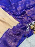 Priyanjali (Banarasi soft silk) Royal Ivory - Image 2
