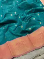 Kanmani (Semi Kanchi silk) - Rama blue - Image 4
