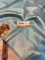 Oviya (Semi silk) - Baby blue - Image 3