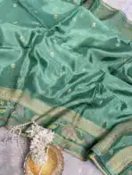 Gulnaar (Viscose Mushru) - Turquoise - Image 3