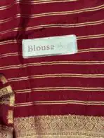 Gulnaar (Viscose Mushru) - Ruby maroon - Image 7