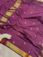 Maheshwari (Silk cotton) - Royal purple - Image 2