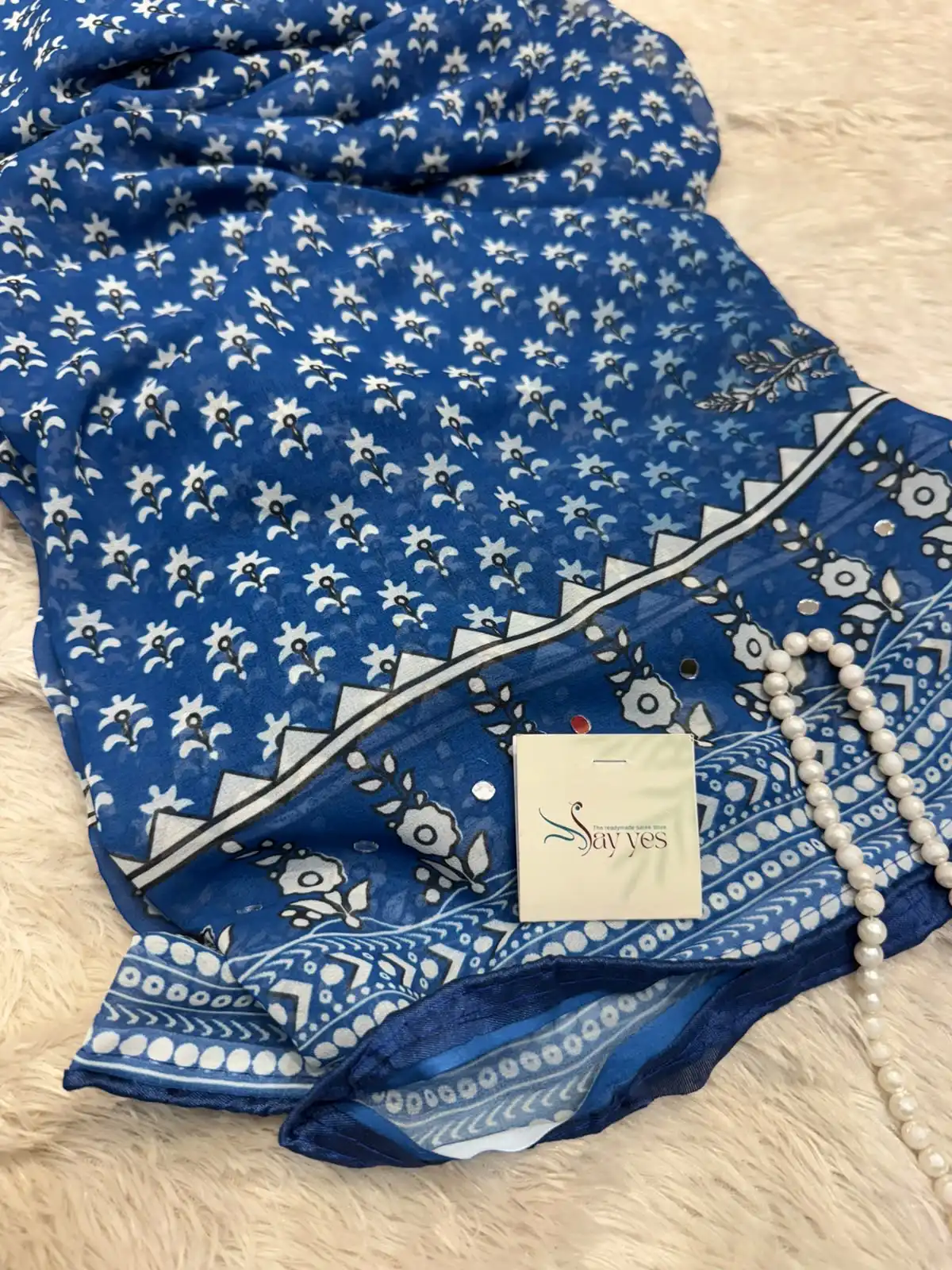 26aea5f2-1a14-47cc-844c-73cd084982b2 Katrina (RTW Georgette) - Indigo - Image 1
