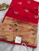 Hamsa (Viscose Crepe RTW) -  Vermilion red