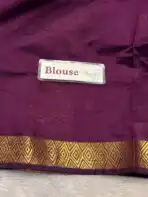 Maheshwari (Silk cotton) - Royal purple - Image 5