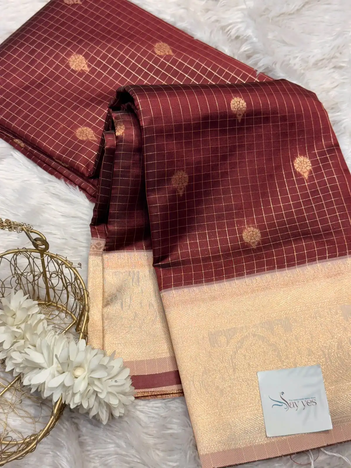 3f175b89-d8fb-4faf-b226-3ef20d03c8a3 Kanmani (Semi Kanchi silk) - Kaapi brown - Image 1
