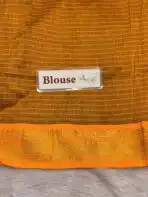 Maheshwari (Silk cotton) - Purple & Mustard - Image 7